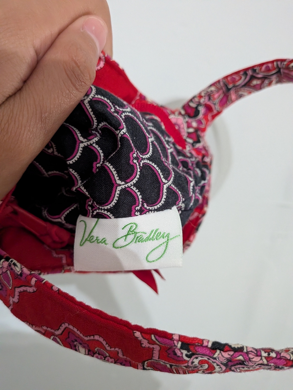 Vera Bradley "Hannah" Frankley Scarlet Floral Handbag - Picture 7 of 8
